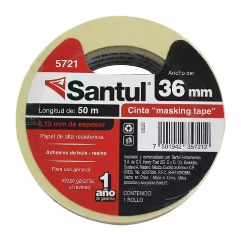 Cinta Masking 1-1/2" 50M Santul 5721 - comprar en línea