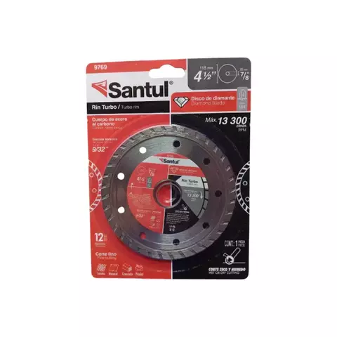 DISCO 4 1/2" DIAMANTE TURBO SANTUL 9769 - comprar en línea