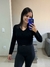 Cropped manga longa Raissa