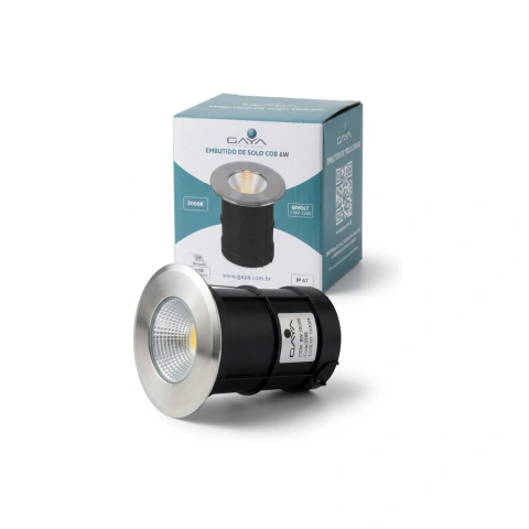 Embutido De Solo Cob 6w 3000k Led Prata Gaya