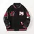 Jaqueta bomber de hip-hop masculina e feminina, casaco de retalhos casual solto,
