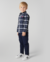 CAMISA MANGA LONGA EM FLANELA XADREZ - MARINHO - comprar online
