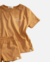 CONJUNTO OVERSIZED "EU SOU ABENÇOADO" - MOSTARDA - comprar online