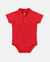 BODY POLO EM PIQUET BEBÊ MENINO - VERMELHO