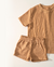 CONJUNTO OVERSIZED EM MALHA BLOCK - CAPUCCINO - comprar online