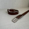 Cinto de couro Fivela Retangular Café