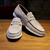 Sapato Casual Mocassim Camurça Solado Branco - Areia