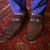 Sapato Casual Mocassim Camurça com Bridão - Marrom
