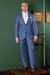 Costume Slim Lapela Entalhada Lã Fria Super 120's - Xadrez Príncipe de Gales Azul Claro
