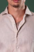 Camisa Casual Linho Italiano - Cru na internet
