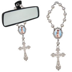 Dezena Terço Carro Retrovisor Nossa Senhora d Fatima Medalha