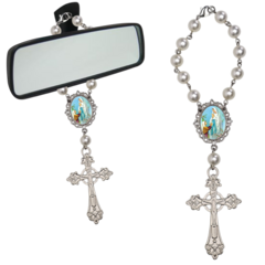 Dezena Terço Carro Retrovisor Nossa Senhora de Lourdes