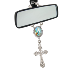 Dezena Terço Carro Retrovisor Nossa Senhora de Lourdes - loja online
