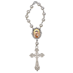 Dezena Terço Carro Retrovisor Santo Antonio Medalha - Lembrancinhas Religiosas