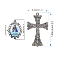 Terço Noiva Prata Nossa Senhorada Aparecida Casamento Relicario em Perolas 12mm Homenagem na internet