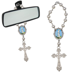 Dezena Terço Carro Retrovisor Nossa Senhora de Fatima