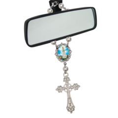 Dezena Terço Carro Retrovisor Nossa Senhora de Fatima - comprar online