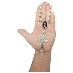 Dezena Terço Carro Retrovisor Santa Rita de Cássia Medalha - comprar online