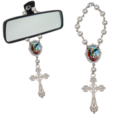Dezena Terço Carro Retrovisor São Miguel Arcanjo Medalha - comprar online