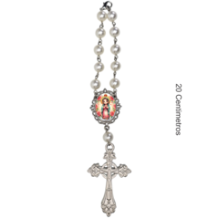Dezena Terço Carro Retrovisor Nossa Senhora de Guadalupe - Lembrancinhas Religiosas