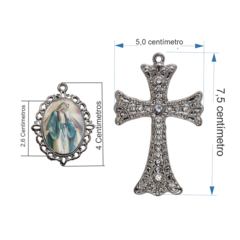 Terço Noiva Prata Maria Passa na Frente Casamento Relicario em Perolas 12mm Homenagem na internet