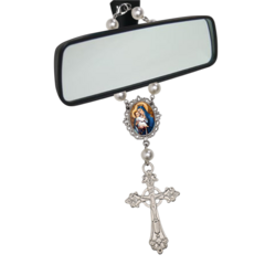 Dezena Terço Carro Retrovisor Nossa Senhora do Carmo Medalha