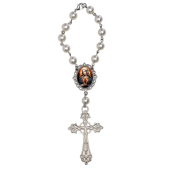 Dezena Terço Carro Retrovisor Santa Maria Medalha - comprar online