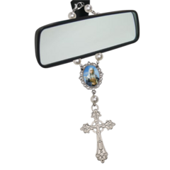 Imagem do Dezena Terço Carro Retrovisor Santa Catarina Medalha