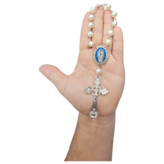 Dezena Terço Carro Retrovisor Nossa Senhora Mistica Medalha - comprar online