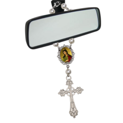 Dezena Terço Carro Retrovisor Santa Joana D Arc Medalha