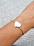 Pulseira de Prata Rígida Coração