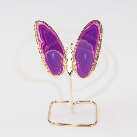 Borboleta na Base Ágata Roxa - comprar online