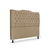 Cabeceira de Cama Box Casal 195 cm Dunas - Veludo Bege Escuro