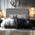 Cabeceira de Cama Box Casal 140 cm Baronesa - Veludo Cinza Grafite - comprar online