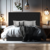 Cabeceira de Cama Box Casal 140 cm Baronesa - Veludo Preto - Mallu Estofados