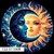 Canga Redonda Kanoê Lua e Sol azul - comprar online