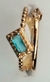 Anillo piedra rectangular azul.