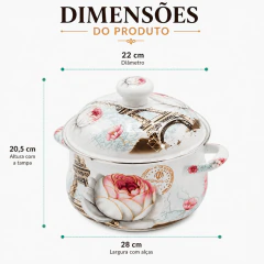 Caçarola por Indução Esmaltada Vintage 3,6L com Tampa na internet