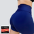 NAVY BLUE HIGH-WAISTED COMPRESSION SHORTS