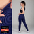 navy blue high waisted leggings (360g) polyamide and elastane