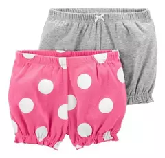 Kit 2 Shorts Bolinhas Bebê Menina Carter's - loja online