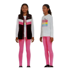 Conjunto 3pç Colete Puffer Menina Puma