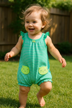 Romper Regata Verde Listrado Bebê Menina Carter's na internet