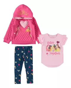 Conjunto 3pç Moletom Com Capuz Princesas Disney na internet