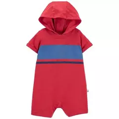 Romper Vermelho Com Capuz Carter's