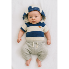 Conjunto 2pç Body Listrado Com Capuz Carter's
