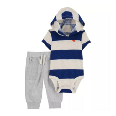 Conjunto 2pç Body Listrado Com Capuz Carter's - comprar online