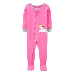 Macacão Algodão Rosa Unicórnio Menina Carter's