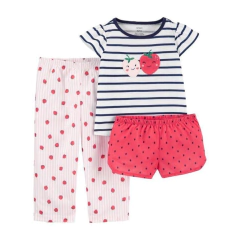Pijama 3pç Poliéster Morangos Carter's - buy online