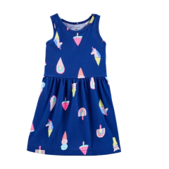 Vestido Azul Unicórnio Carter's